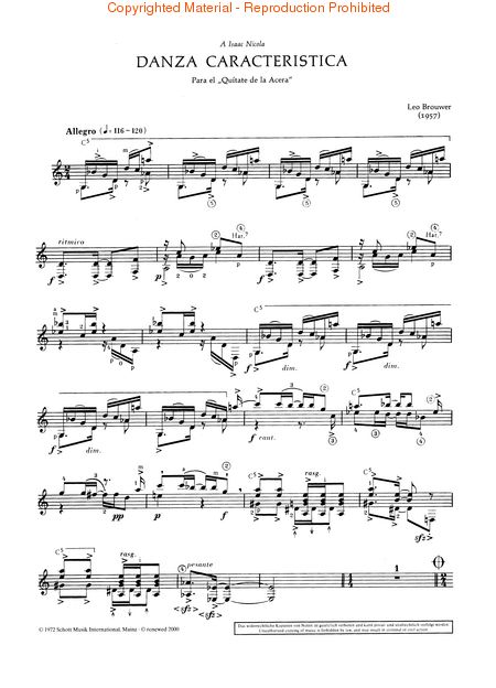 danza caracteristica brouwer sheet music pdf